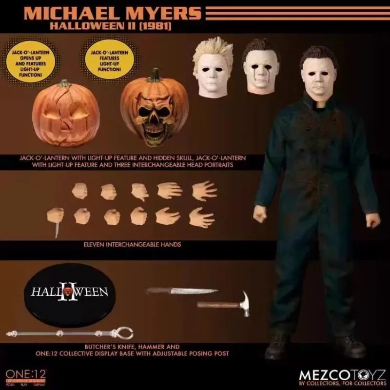 

MEZCO 1:12 Halloween II Horror Movie Character Michael Myers Action Figure Model Hand Collection Model Statue Ornament Toy Gift