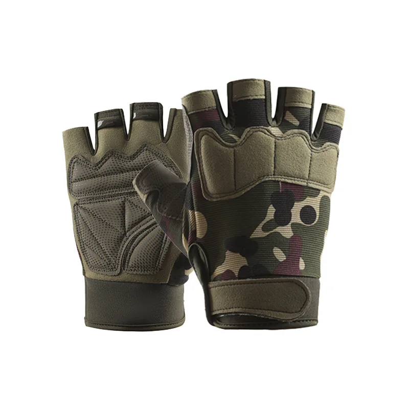 في الهواء الطلق التكتيكية نصف اصبع قفازات الذكور المضادة للانزلاق التدريب نصف يتعرض إصبع اللياقة البدنية القتالية المضادة للانزلاق ومقاومة للاهتراء