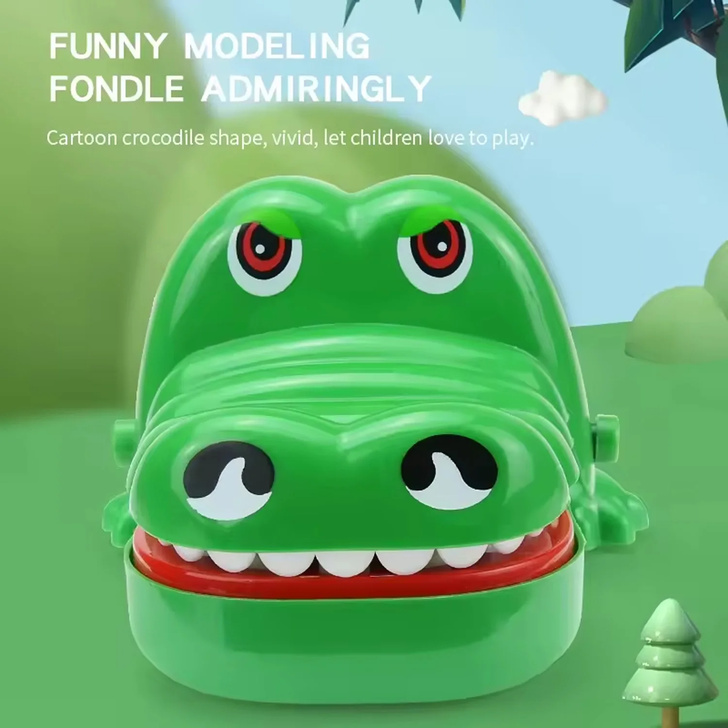 

New Family Toys Crocodile Teeth Toys Alligator Family Party Toy Interactive Mini Biting Finger Game Non‑Toxic for Family Games