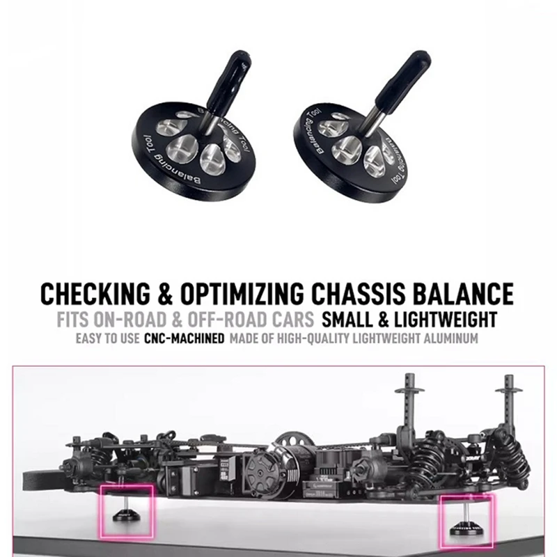 أداة موازنة وزن السيارة المعدنية ، جسم مستقر متوازن ، ملحقات ترقية ، أسود وذهبي ، سيارة بتحكم عن بعد