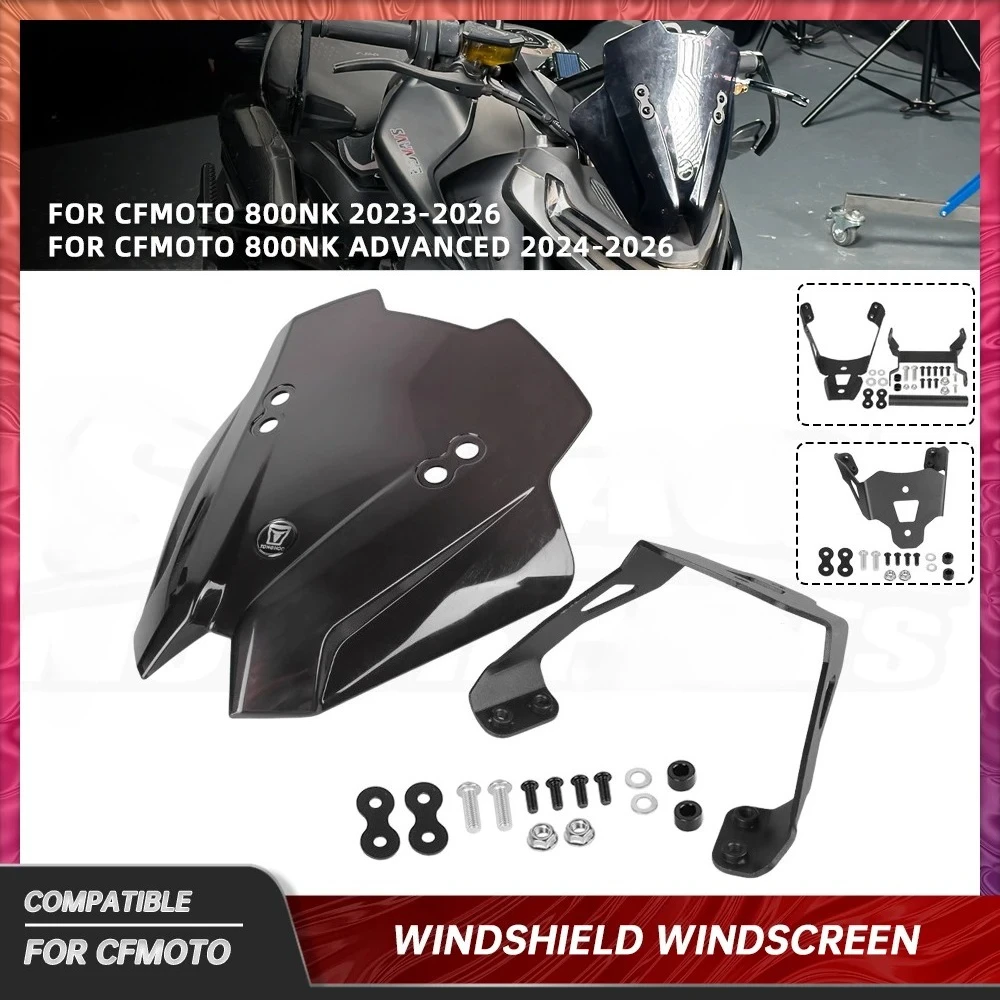 

800NK Windshield Windscreen For CFMOTO 800NK 800 NK Advanced 2024-2026 Motorcycle Wind Deflectors Shield Pare-brise