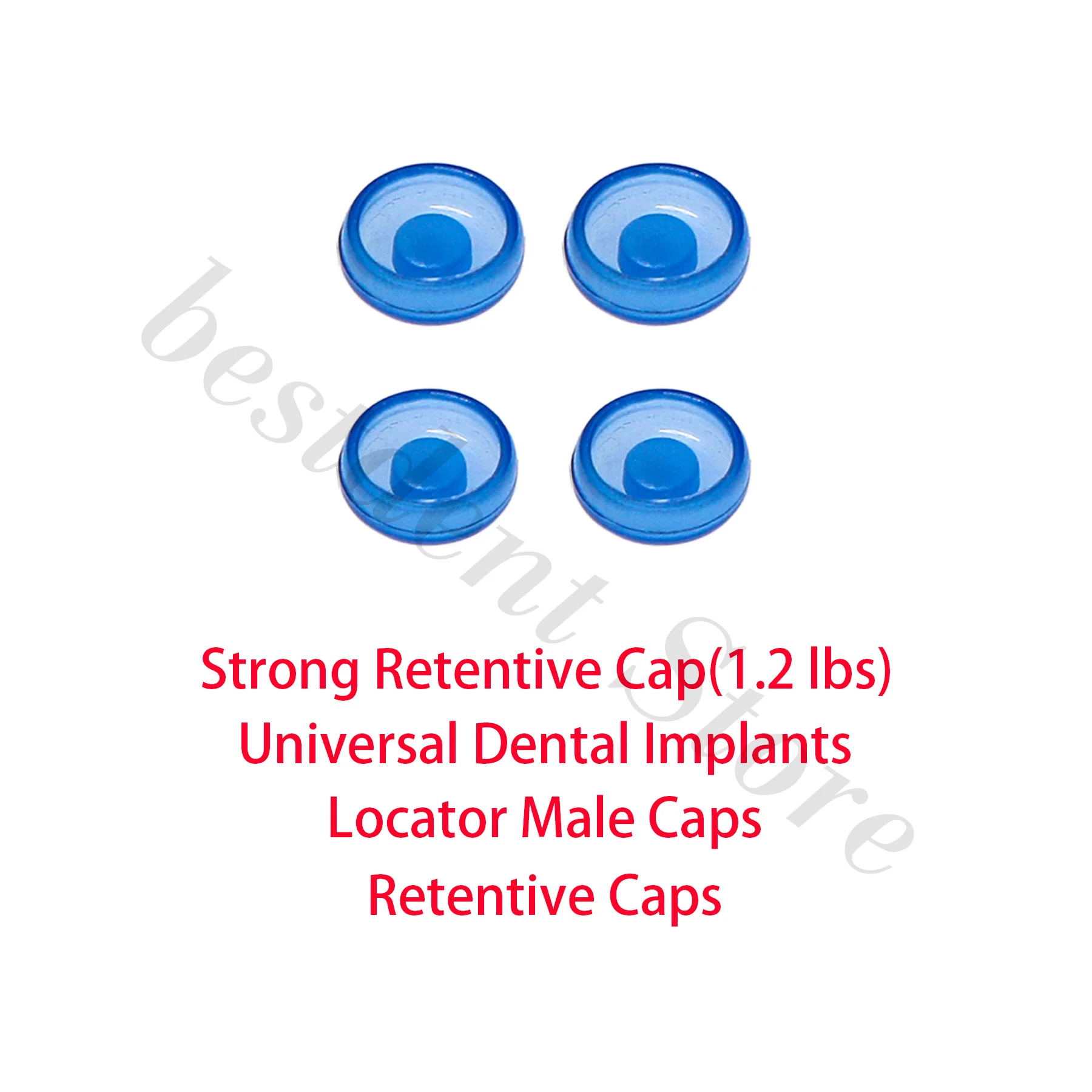 20pcs Inserts 1.2 lbs Blue Retentive Overdenture Abutment Removable Male Caps