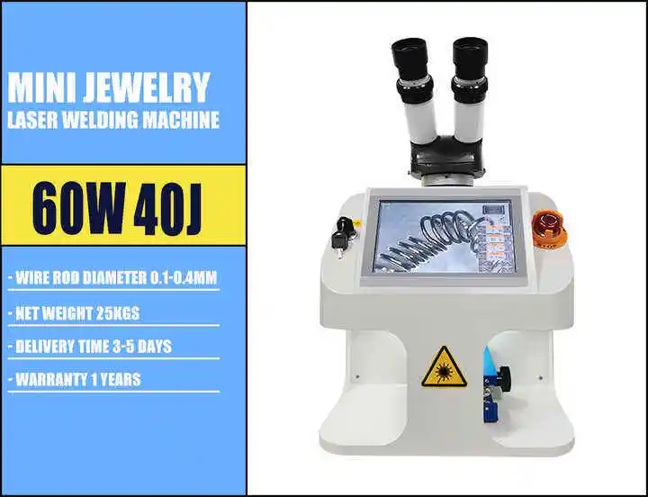 200W New Portable Mini Jewelry Laser Welding Machine Low-cost Both Microscope & CCD Monitor
