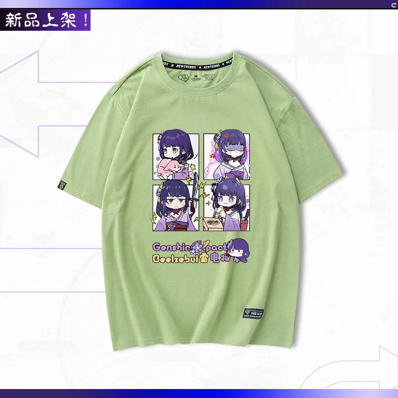 Kaedehara Kazuha-T-shirt à manches courtes pour femmes, vêtement d'été, avec impression graphique du jeu Genshin Impact Kawaii