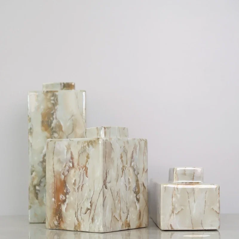 

Decal handicrafts, light luxury wine cabinet Bogu rack square ornament