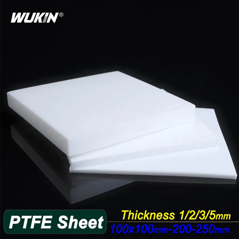 Thickness 1/2/3/5mm White PTFE Sheet High Temperature Resistant PTFE Board Anti-Corrosion Polytef Plate Customized DIY