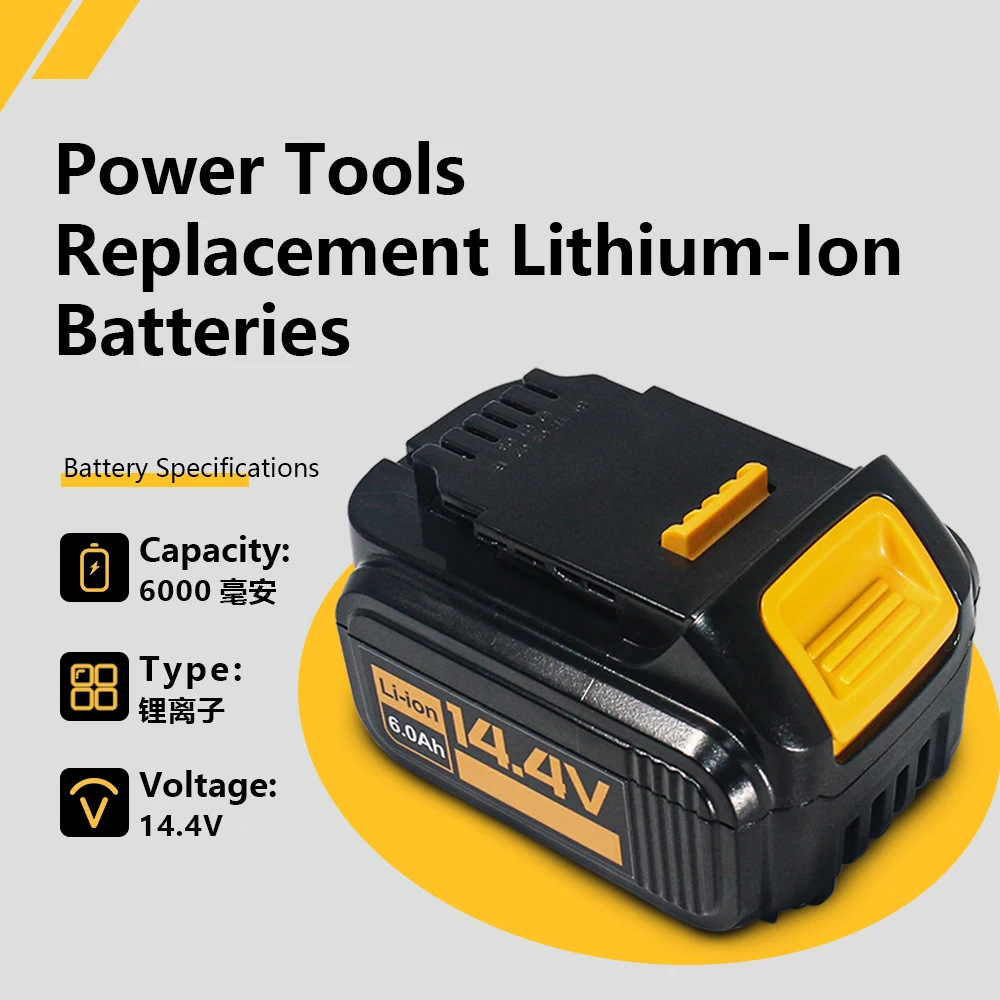 PRO elektrické nářadí Dewalt - kompatibilní s 14V, 6Ah vysokokapacitní dobíjecí lithium-iontová baterie - náhled 2