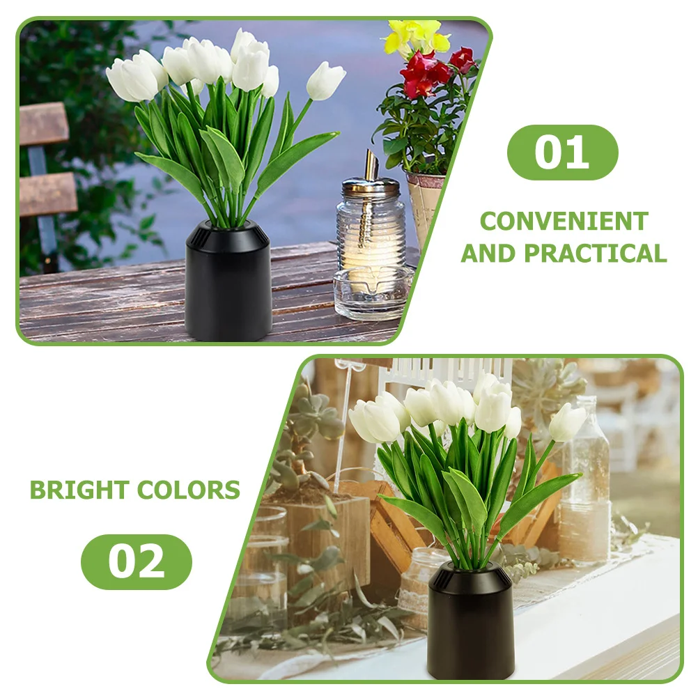 

20Pcs PVC Tulips Decor Artificial Tulip Bouquet Fake Flowers for Wedding Party Living Room Bedroom Decoration Photo Props