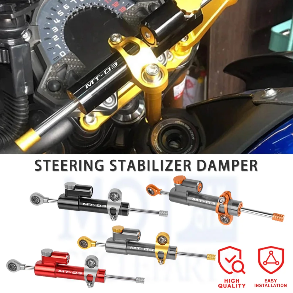 

For YAMAHA MT03 MT-03 MT 03 2006-2020 2021 2022 2023 2024 Universal Motorcycle Accessories Adjustable Steering Damper Stabilizer
