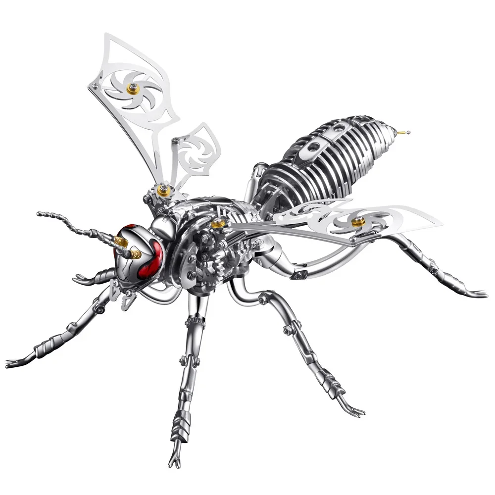 DIY Large Wasp Metal Animal Assembly Toy 3D Puzzle Mechanical Insects Model for Boy Kids Adults Gift view 3
