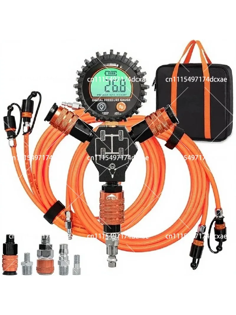 4 Tire Inflation Deflation System Fast High Flow Air Up Down Kit Digital Pressure Gauge
