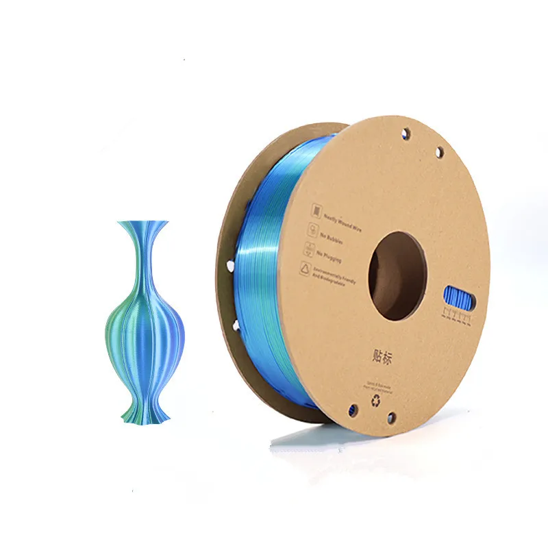 

Шелковая двухцветная PLA-нить для 3D-печати 1.75 мм/1 кг