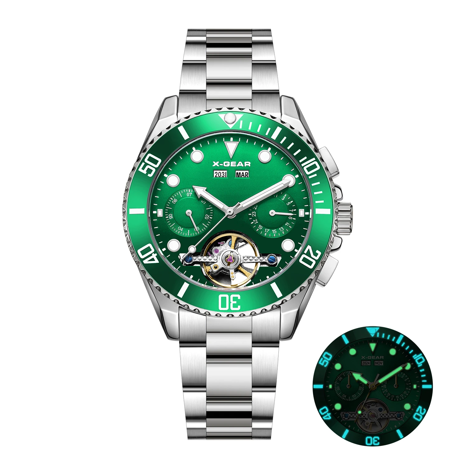 

Fashion Men's Watch | Waterproof Stainless Steel Mechanical Watch | Luxury Business Men's Wristwatch with Luminous Dial