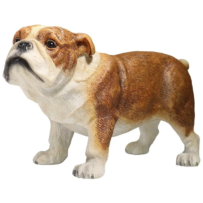 

British Bulldog Simulation Dog Model British Doo Car Ornament British Bull Figure Soldier Peripheral