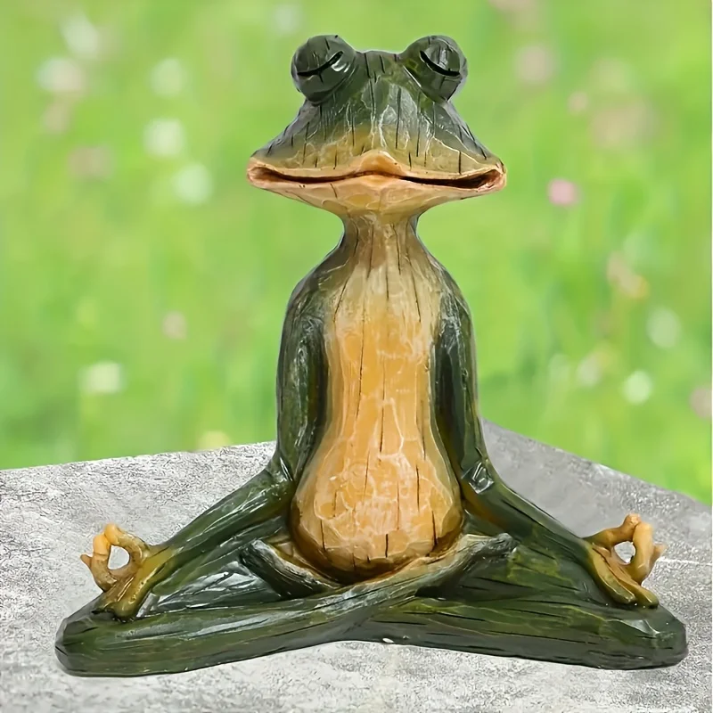 

Creative Frog Swing Flower Pot Animal Decor Resin Planter for Balcony Garden