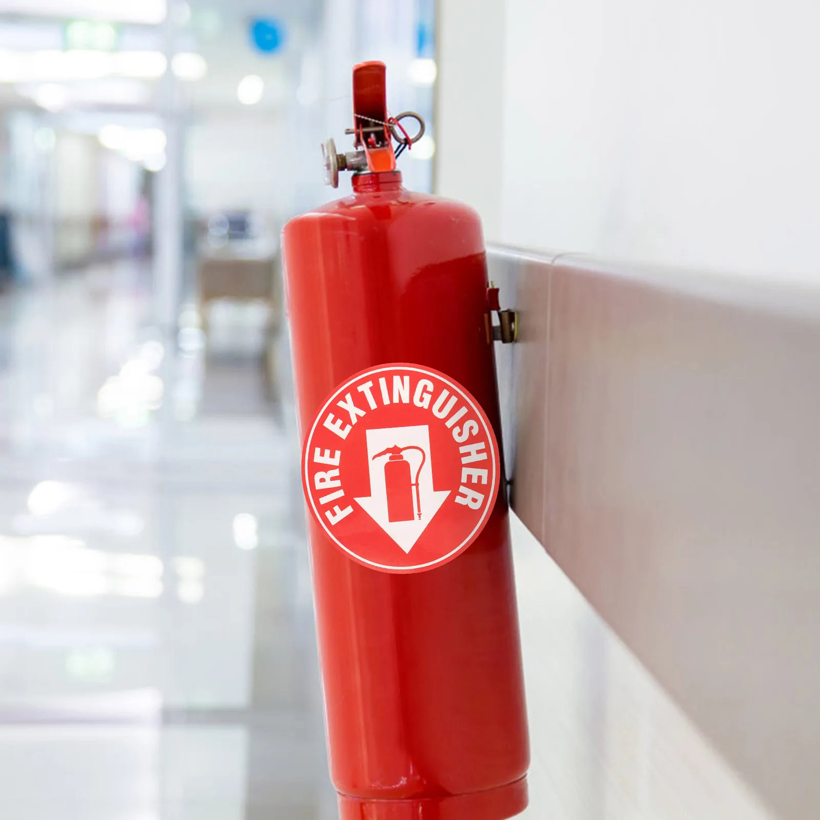 3 pcs Fire Extinguisher Sticker 4 5 Inch Circle Self Adhesive Safety Sign Round Decal for Home Office Traffic Safety