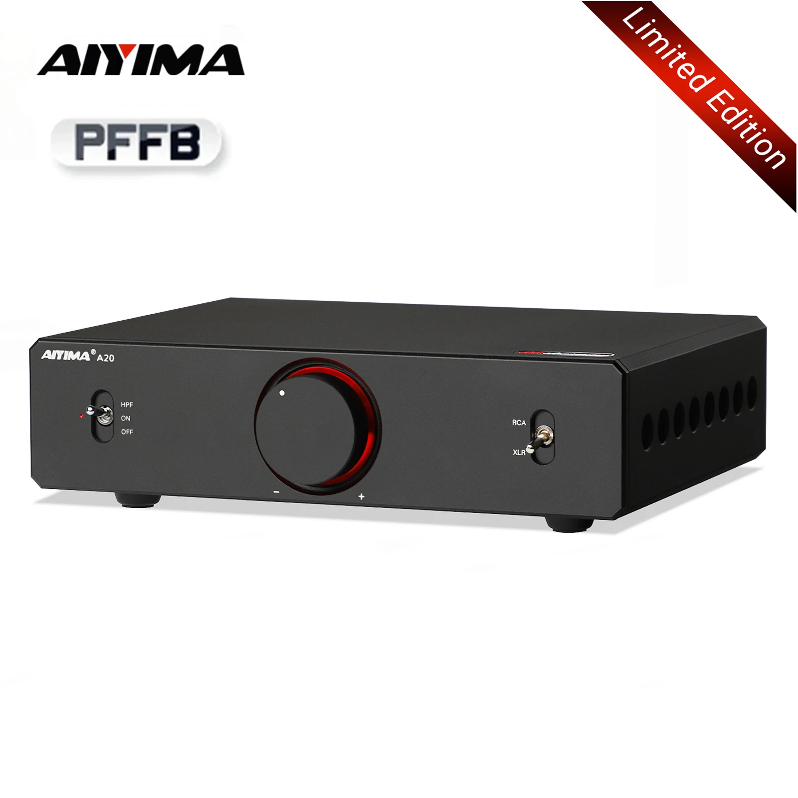 AIYIMA A20 PFFB مضخم طاقة ستيريو TPA3255 HiFi 2.0 Audio Amp 300Wx2 مع XLR/RCA مدخل متوازن بالكامل HPF مرشح تمرير عالي