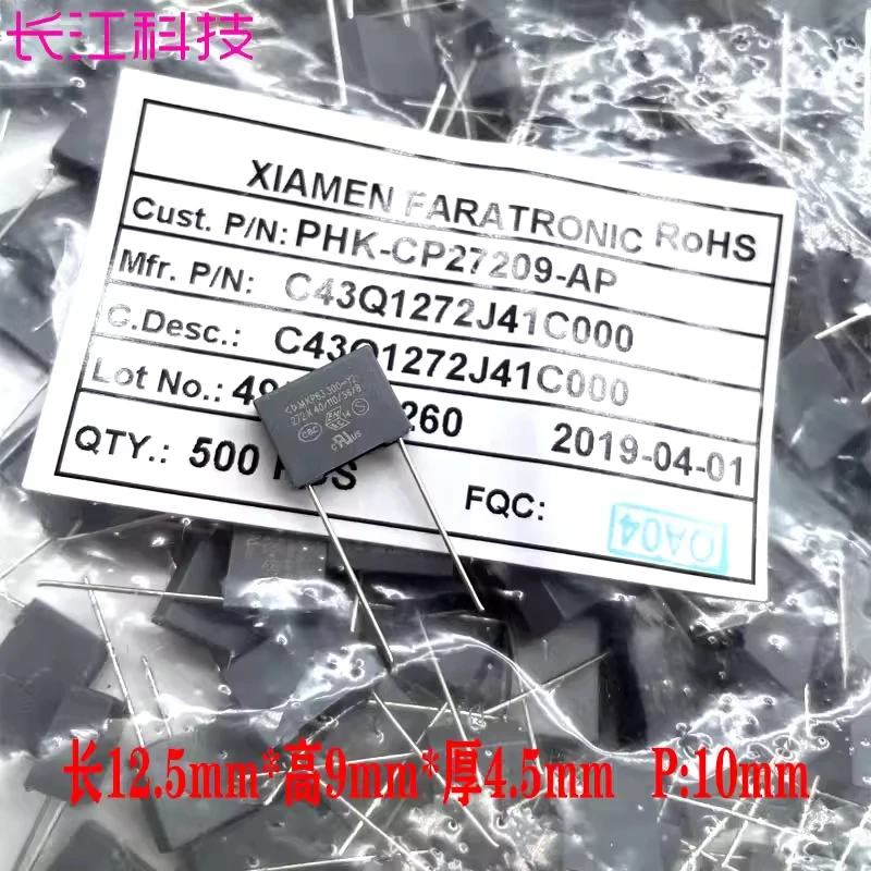 Xiamen Farah MKP63 0.0027uf 2700pf 272 300v Y2 2000v 2KV thin film capacitor