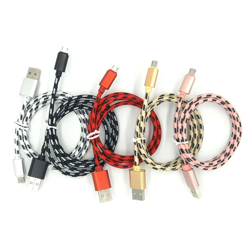 

1 Meter 2A Cable Nylon Braided Micro USB Data Sync and Charging Cable for Phones Tablets S7/ / Pixel 2/ X / / /