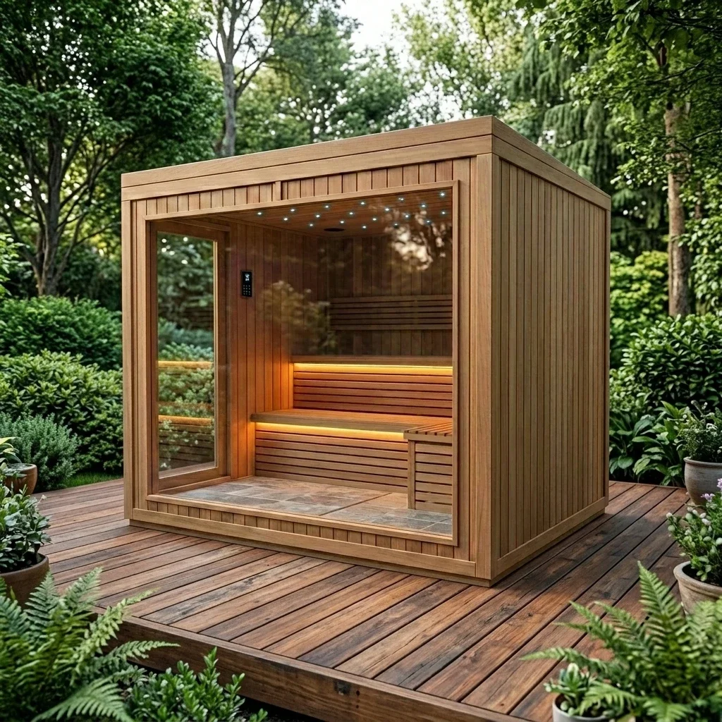 Modern Design Outdoor Sauna Best Quality Sauna Traditional 4-6 Person Sauna with Electric Stove