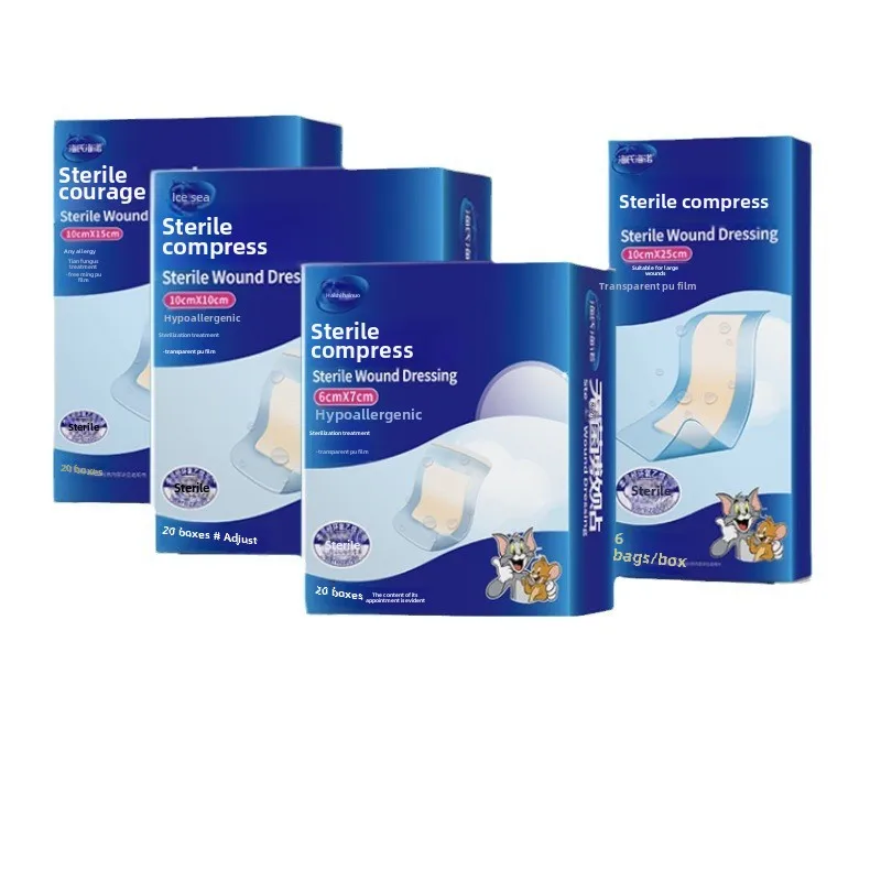 Medyczny sterylny opatrunek na rany - samoprzylepna, wodoodporna folia PU do pielęgnacji i ochrony urazów