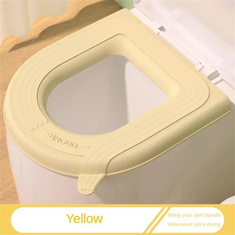 1PCS Waterproof Toilet Seat Cover Washable Sticker Bathroom Closestool Mat Universal Toilet Seat Cushion Household Toilet