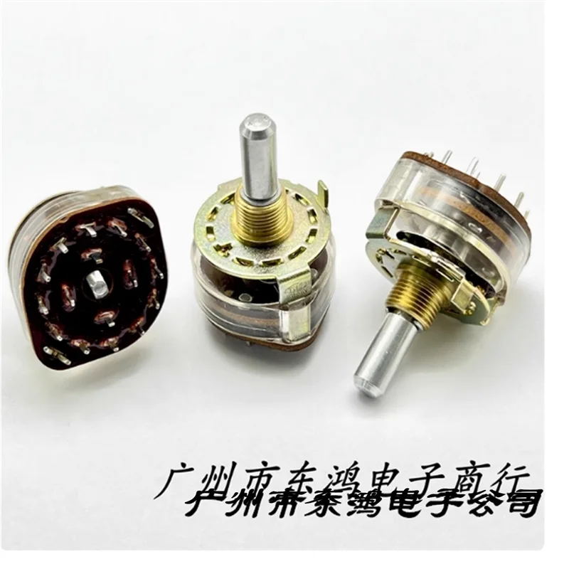 1 PCS Japanese TMS band power amplifier rotary switch 4-pole 3-speed shaft length 20mm
