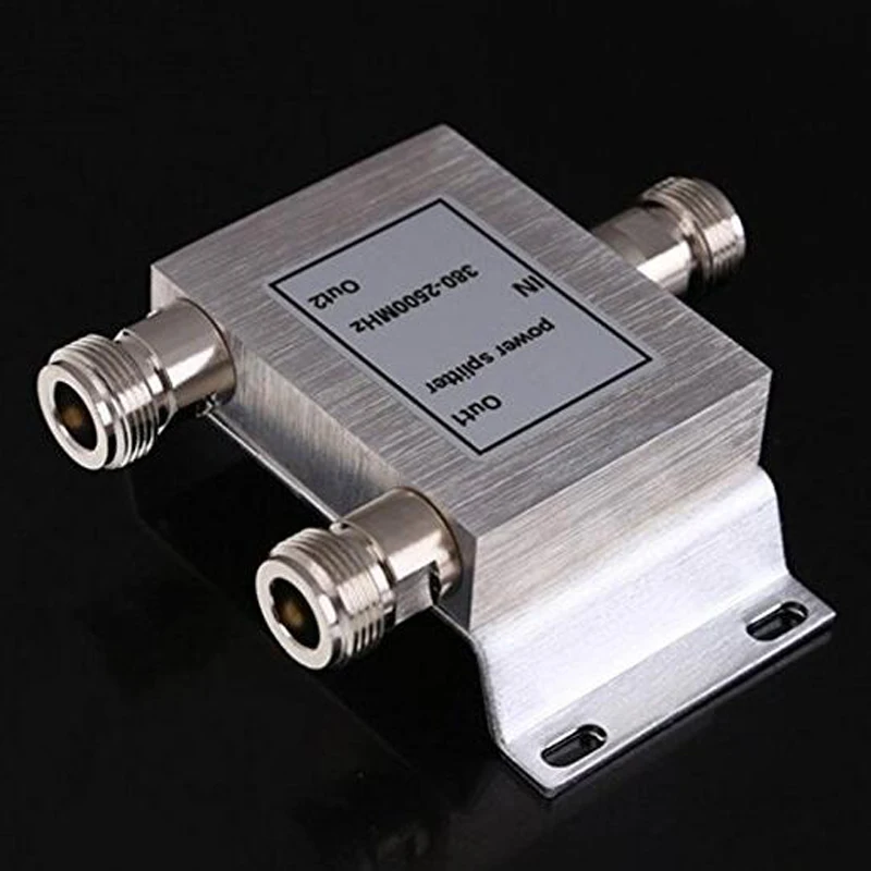 RF Coaxial Splitter 1 to 2 Way Power Splitter 380-2500MHz Signal Booster Divider N female 50ohm Fast shipping