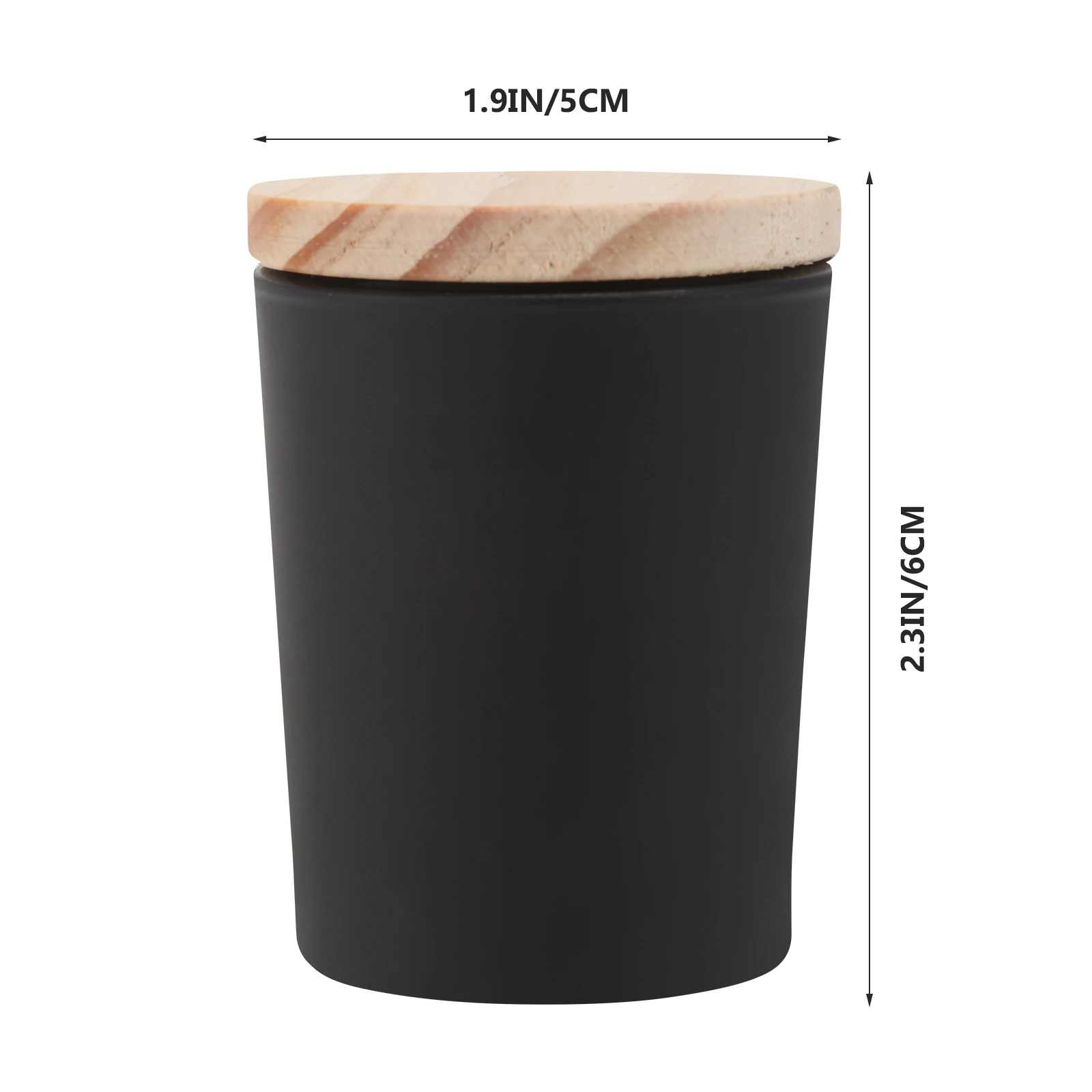 

2PCS Black C Cup Glass Containers DIY Jar Aromatherapy Scented C Making Storage Vessel Long Lasting Material Home Office