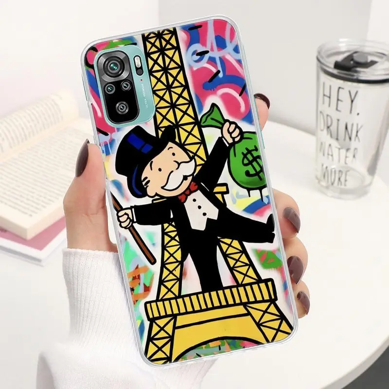 Cartoon Dollar Monopolys Coque Phone Case For Xiaomi Redmi 12 10 9 9A 9C 9T 12C 8 8A 7 7A 10A 10C 6 6A K20 K30 K40 Pro S2 Soft C