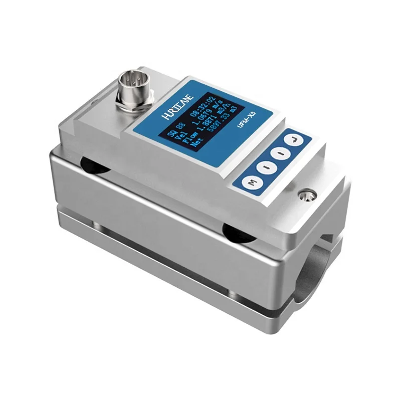 

1 Inch Clamp-On Ultrasonic Flow Meter With OCT Pulse Output For Measuring Fluid Flow