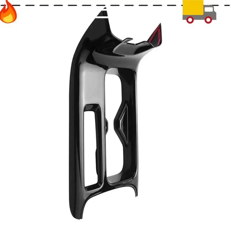 

2Pcs Car Gloss Black Center Console Water Cup Holder Decoration Cover Trim Stickers For Honda HRV HR-V Vezel 2021 2022