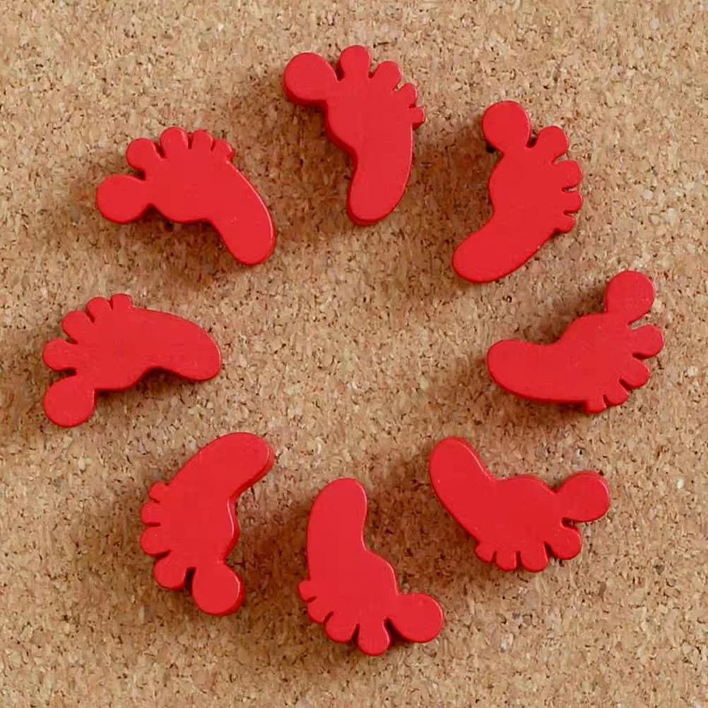 30 pièces punaises en forme de pied mignon décor de bureau panneau de liège punaises punaises murales Bulletin Photo affichage meubles punaises