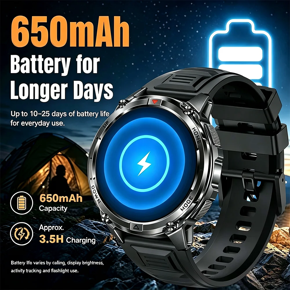 2026 New T-Rex3 Pro 650mAh Battery Smart Watch GPS path 5ATM Waterproof Sports Run tracker Outdoors Compass Military Smartwatch