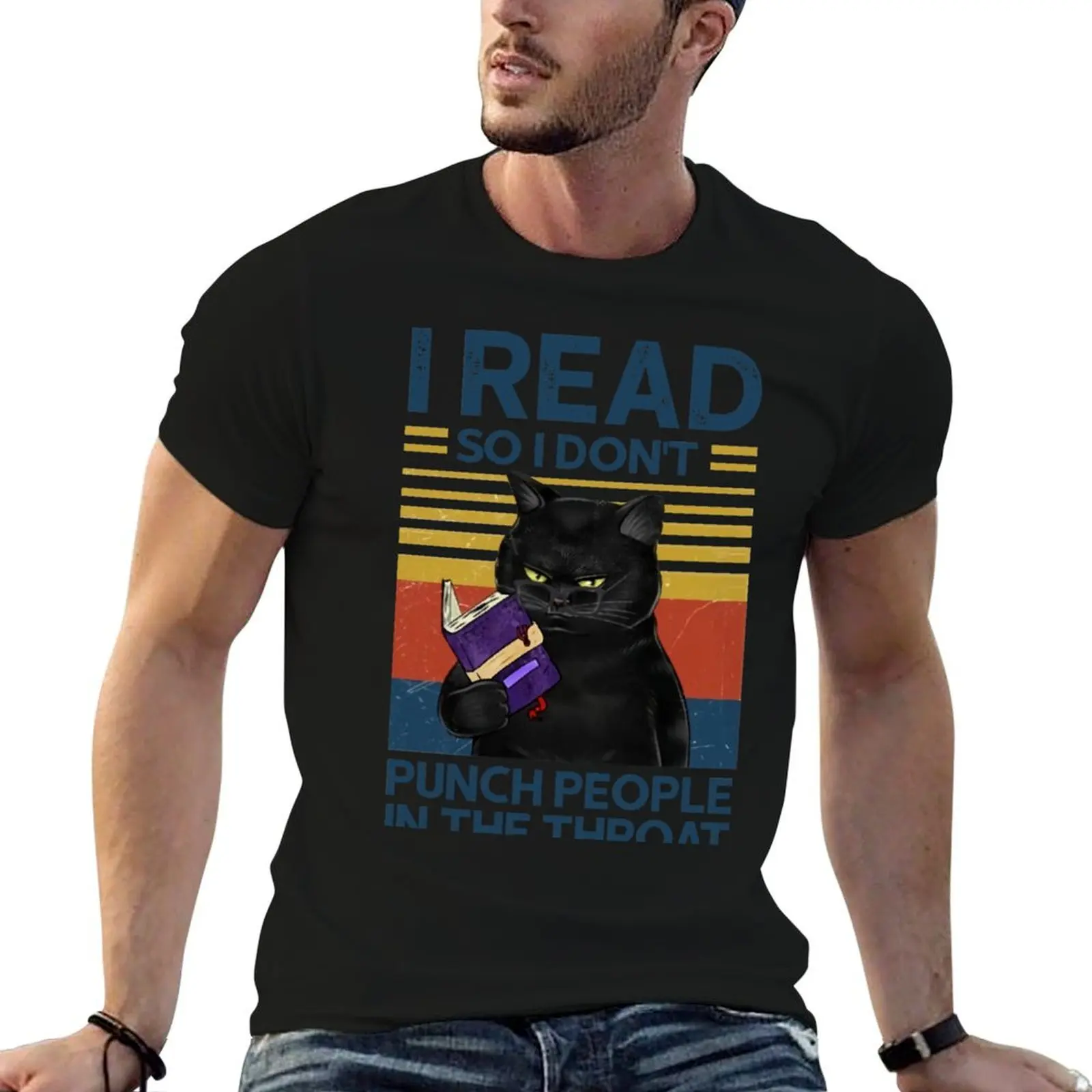 

I Read I Don't Punch People In The Throat T-Shirt plus size tops anime clothes T-shirts for men cotton