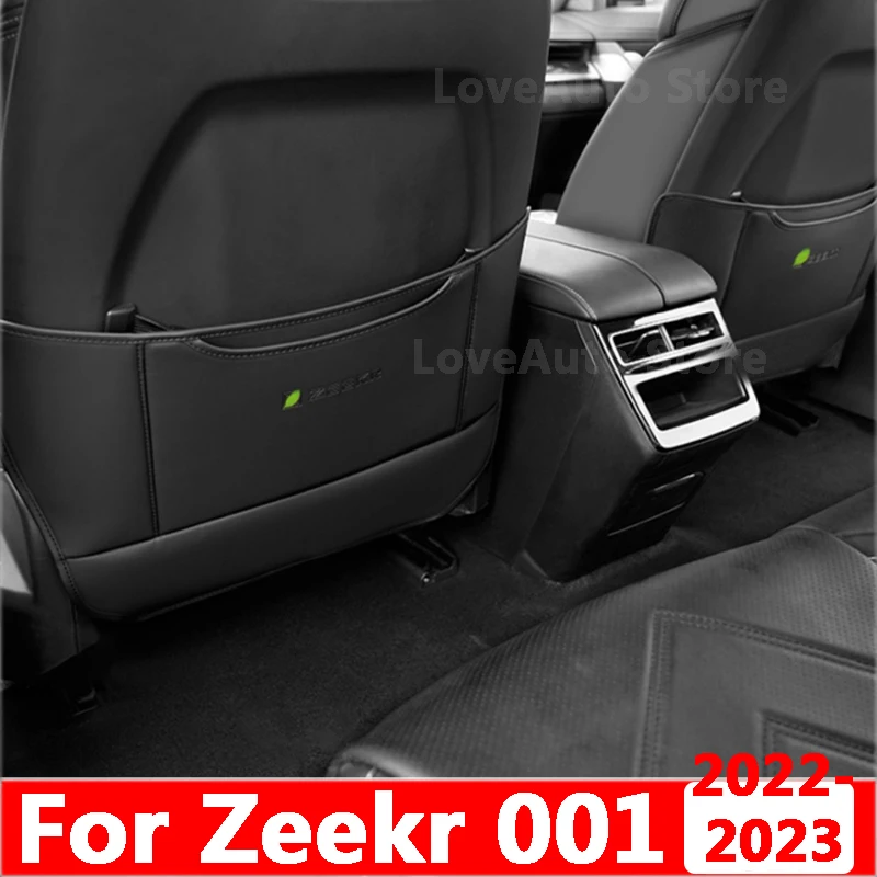 

For Zeekr 001 2022 2023 Car Rear Seat Anti-Kick Pad Rear Seats Cover Back Protection Mat Storage Accessories Cover