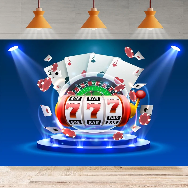 Photography Backdrop Casino Dice Banner Sign Background For Casino Door Cover Las Vegas Casino Birthday Casino Night Party Decor