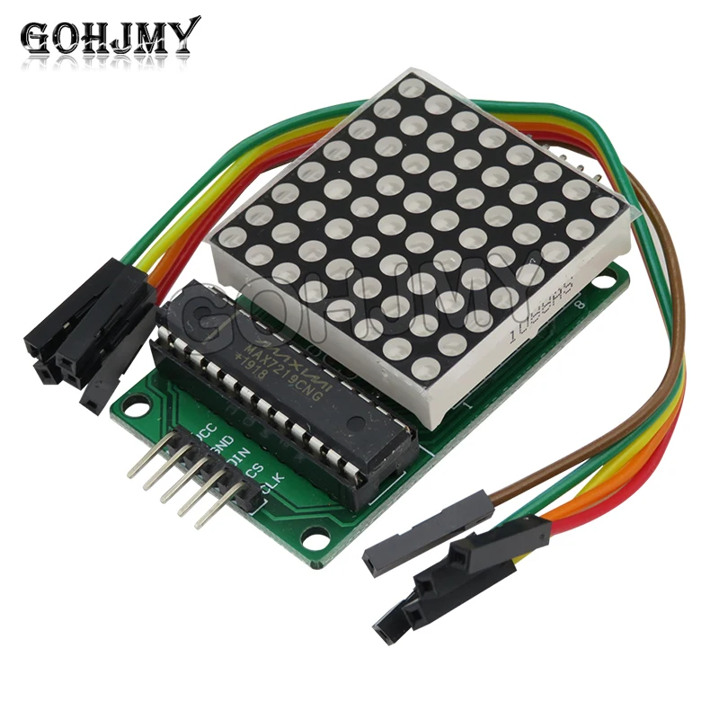 MAX7219 Dot Matrix Led Module MCU Led Display Control Module for Arduino 5V Interface Module Output Input Common Cathode  8x8