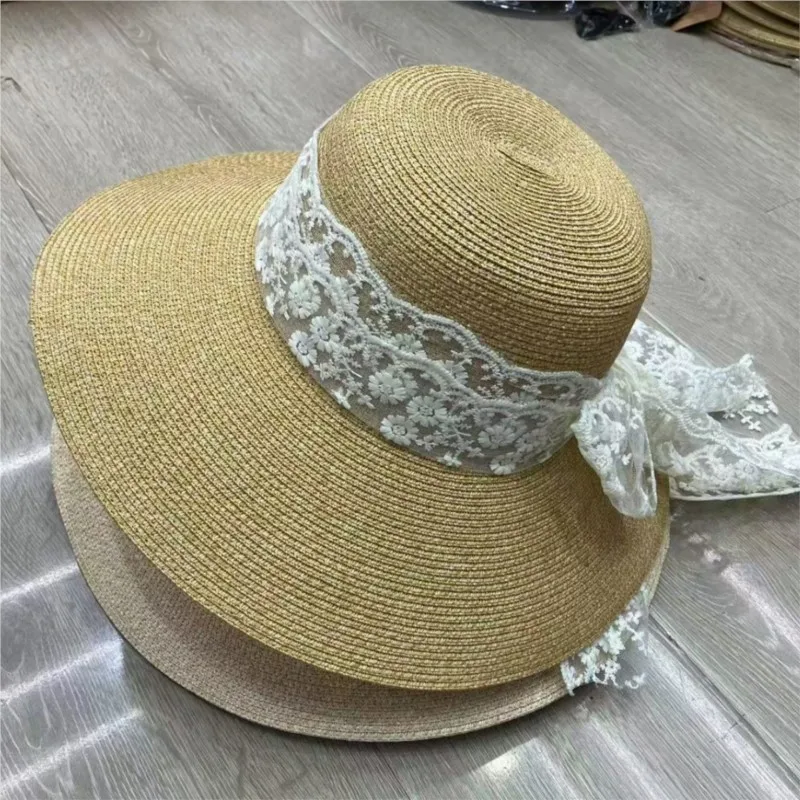 

Sweet lace flat-topped hat women's summer outing sunshade vacation