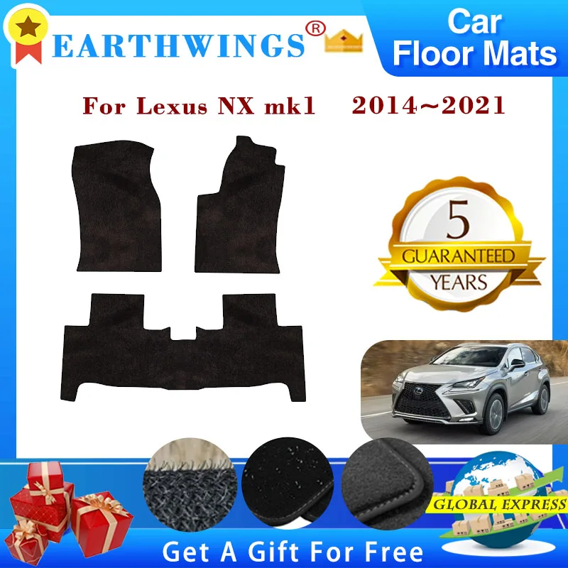 

Car Floor Mats For Lexus NX AZ10 MK1 2014~2021 Luxury Rugs Panel Foot Pads Carpet Cover Anti-slip Foot Muds Set Auto Accessories