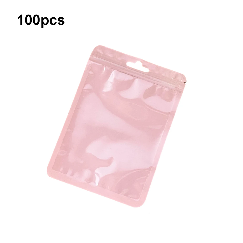 100개 가방 파우치 포장 마카롱 씰링 재사용 가능한 디스플레이 노란색