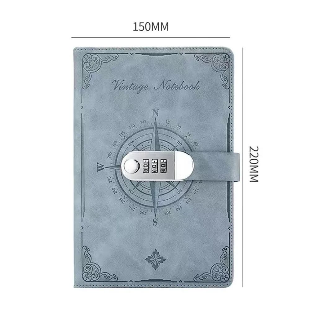 200-Page Password Notebook Stationery Protecting Secrets A5 Notebook With Lock Diary Book Smooth Writing Travelers Journal