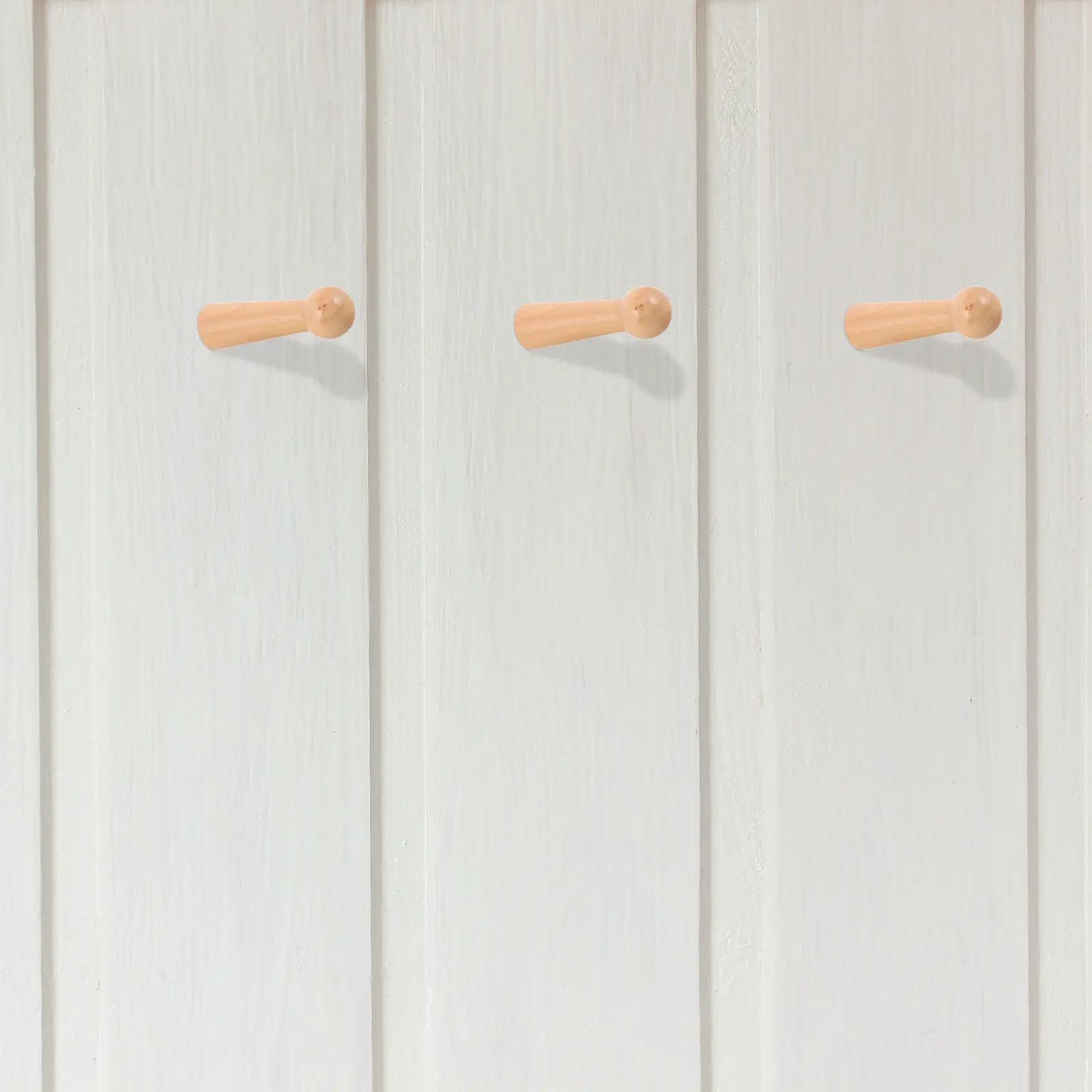 10Pcs Wooden Peg Hooks Unfinished Wall Mount Shaker Peg Rack Screw-in Clothes Hats Towels Bags Entryway Bedroom Organizer view 5