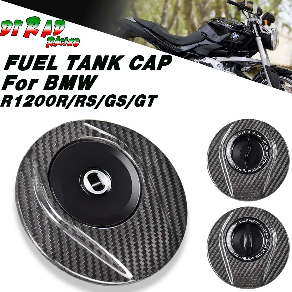 TWM Quick Action Fuel Tank Cap  Carbon Fiber For BMW R1200R R1200GS R1200RS R1200RT Key Locking Oil Plug Gasoline Tank Cover