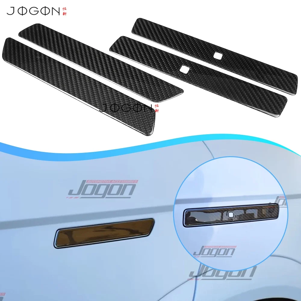 

JOGON 100% Carbon Fiber Car Exterior Door Handle Strips For Hyundai Ioniq 5 N AWD 2023 2024 2025 Body Kits Accessories