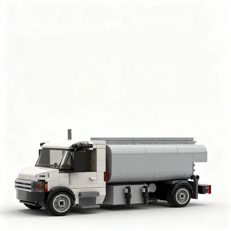 282pcs MOC North American Heating Oil Delivery Truck City Cargo Model Building Blocks Christmas Gift 3D Craft Education Brick
