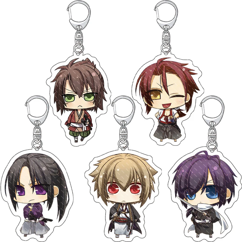 55MM Anime Hakuoki ‌ ‌   Figur Yukimura Chizuru Hijikata Toshizo Okita Souji Saito Hajime Acryl-Schlüsselanhänger Kawaii ‌   Weihnachtsgeschenke