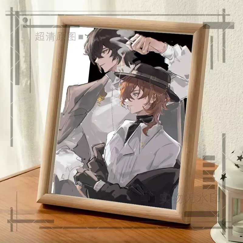 『文豪ストレイドッグス』太宰治、人間界の不適合2Dキャラクター、中空フォトフレーム、装飾アイテム、誕生日飾り