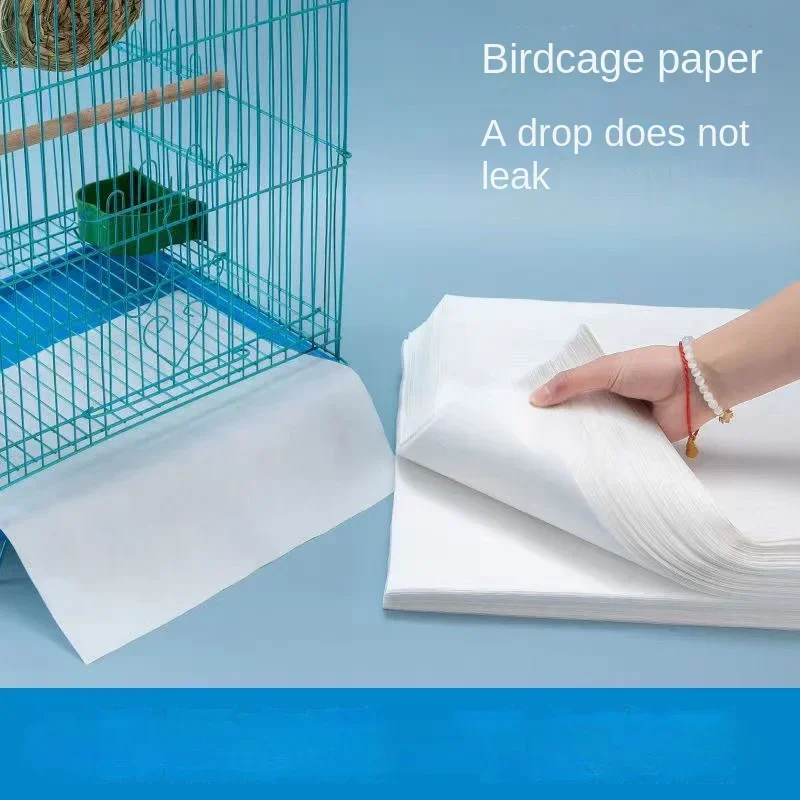 100PCS Disposable Bird Cage Pad Paper, Absorbent Non-woven Fabric, Parrot Cage Pad Paper, Chassis, Bird Manure Cleaning Pad Pape