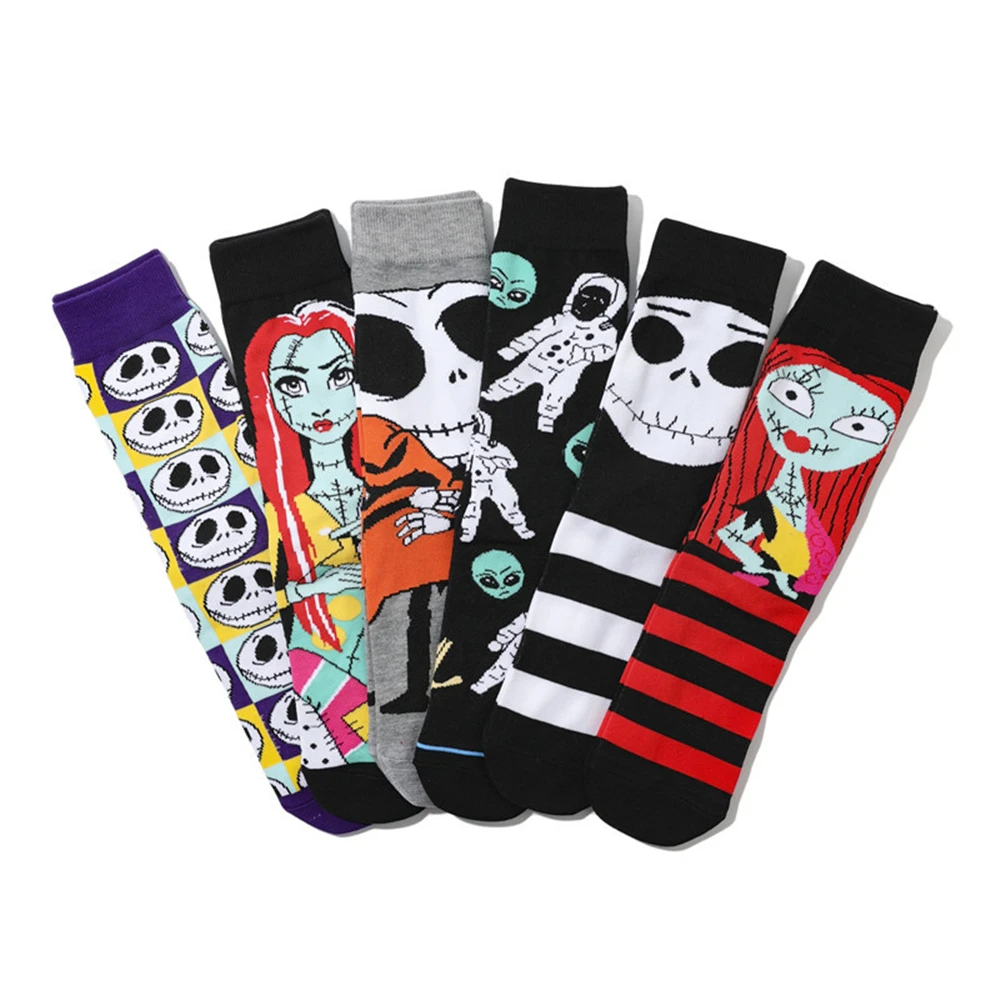 MINISO The Nightmare Before Christmas Jack Skellington Sally Alien Cosplay Adult Unisex Costume Accessories Sock Halloween Props